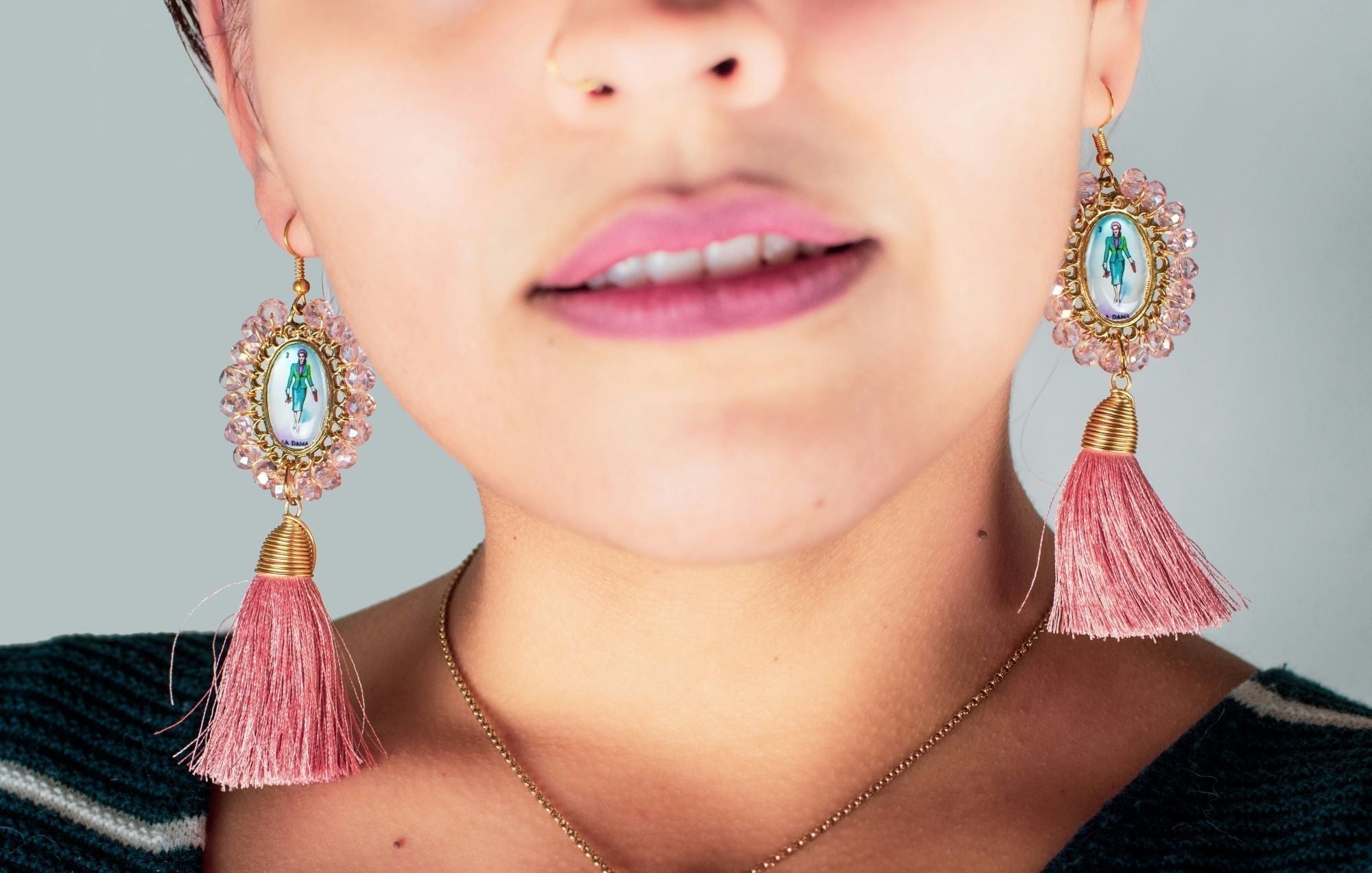 A collection of large earrings that don't weigh so much