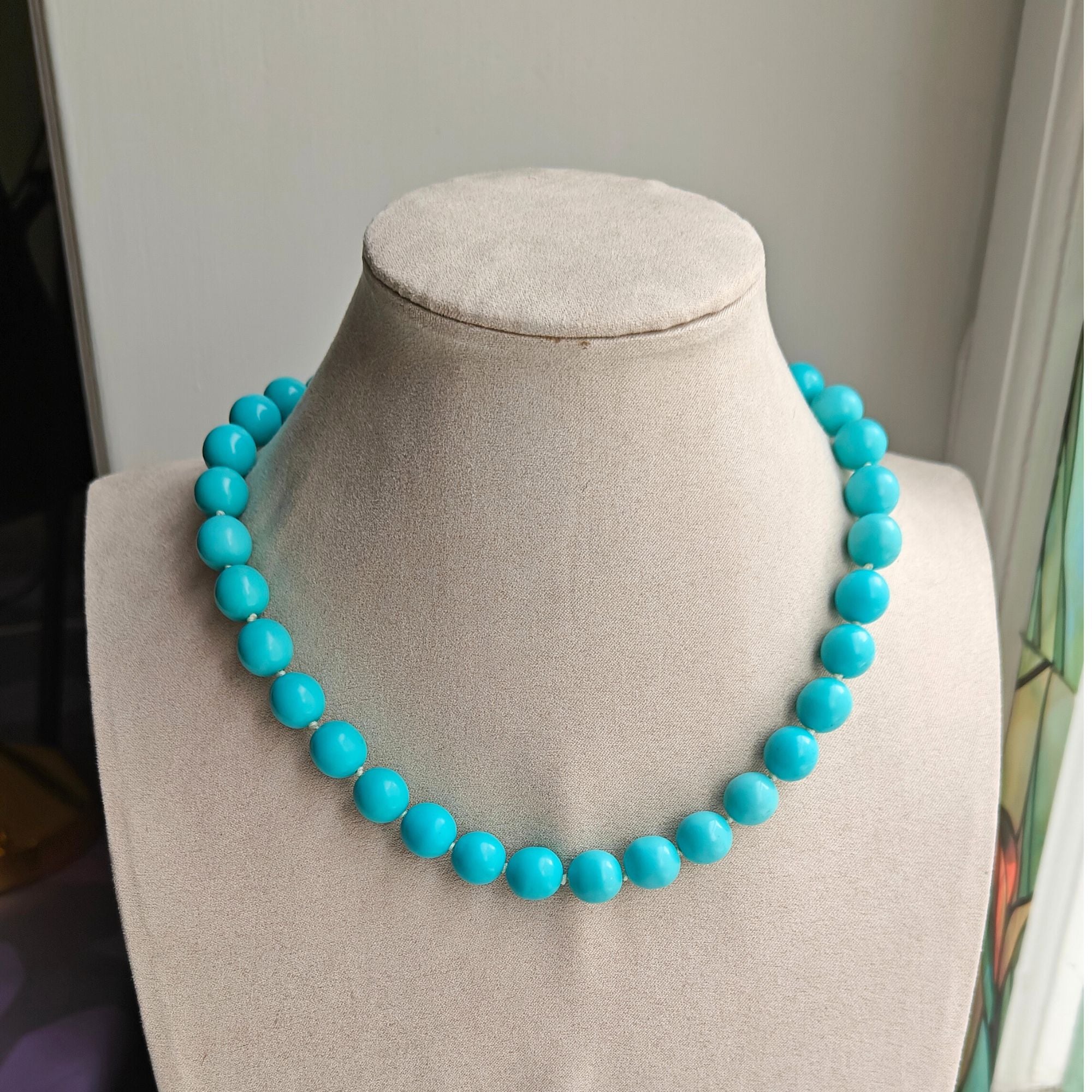 Luna Turquoise kort - halsband