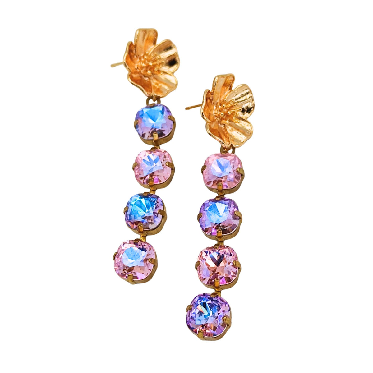 Chiara jewellery set - Pink/purple