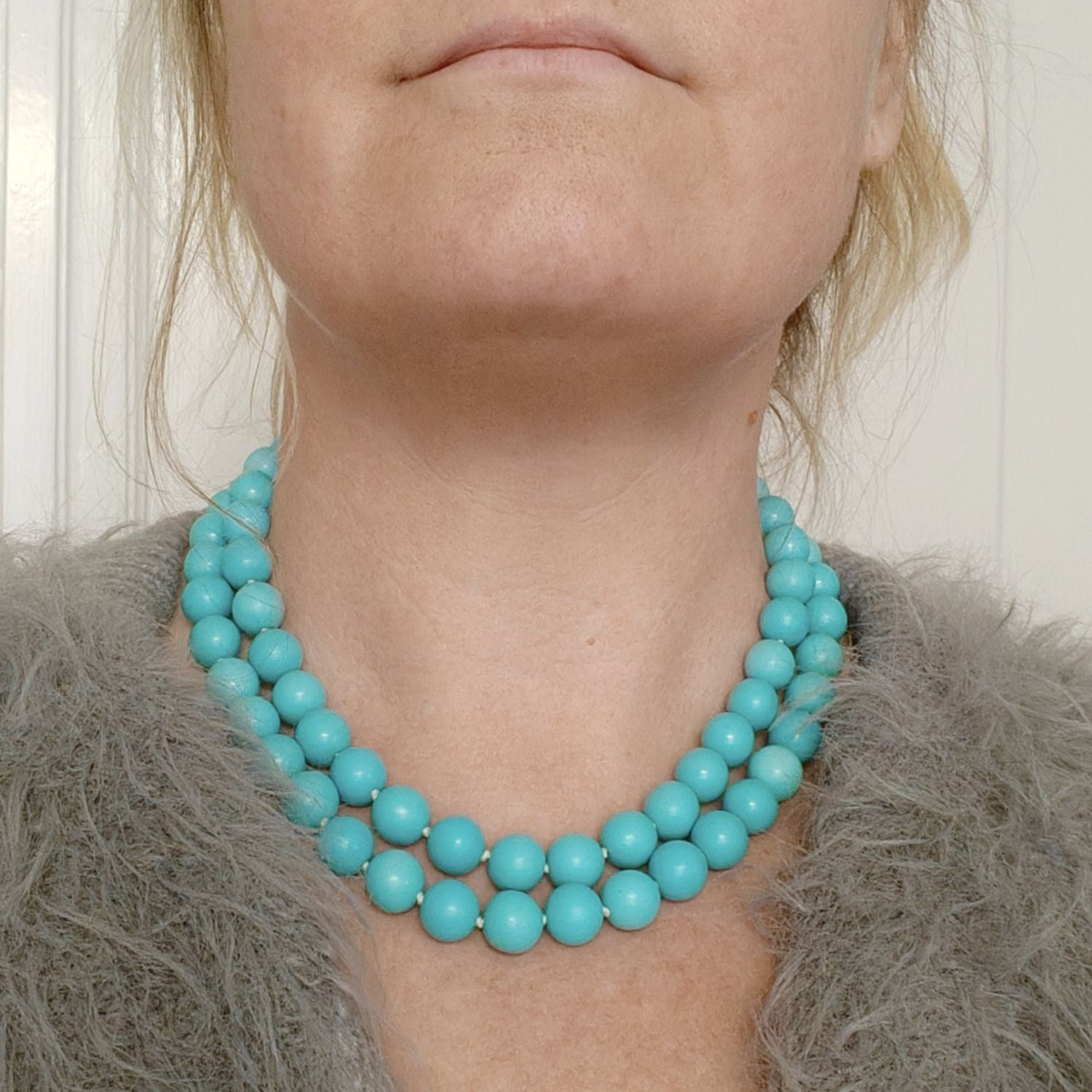 Luna Turquoise kort - halsband