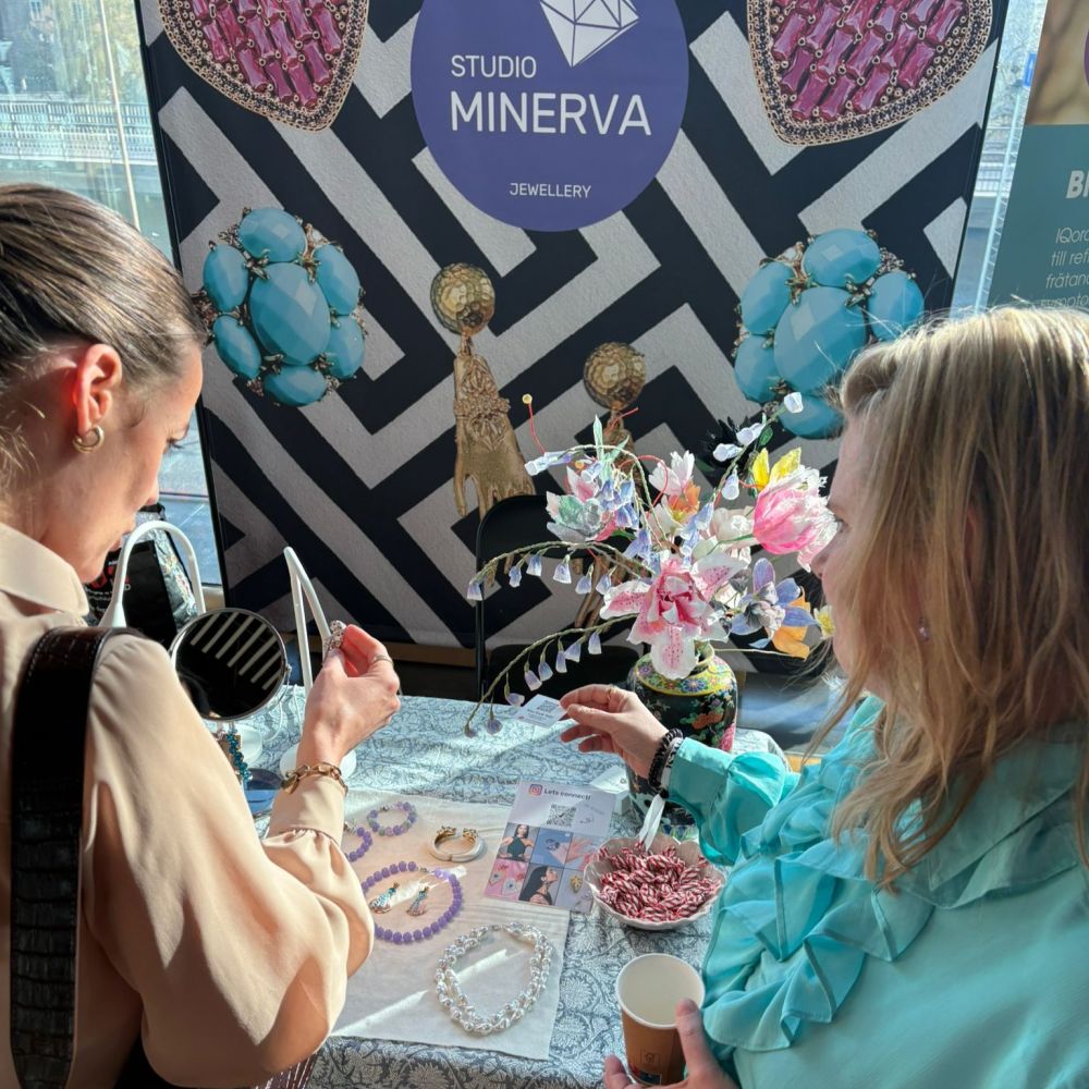Studio Minerva jewellery exhibited at Fearless conference