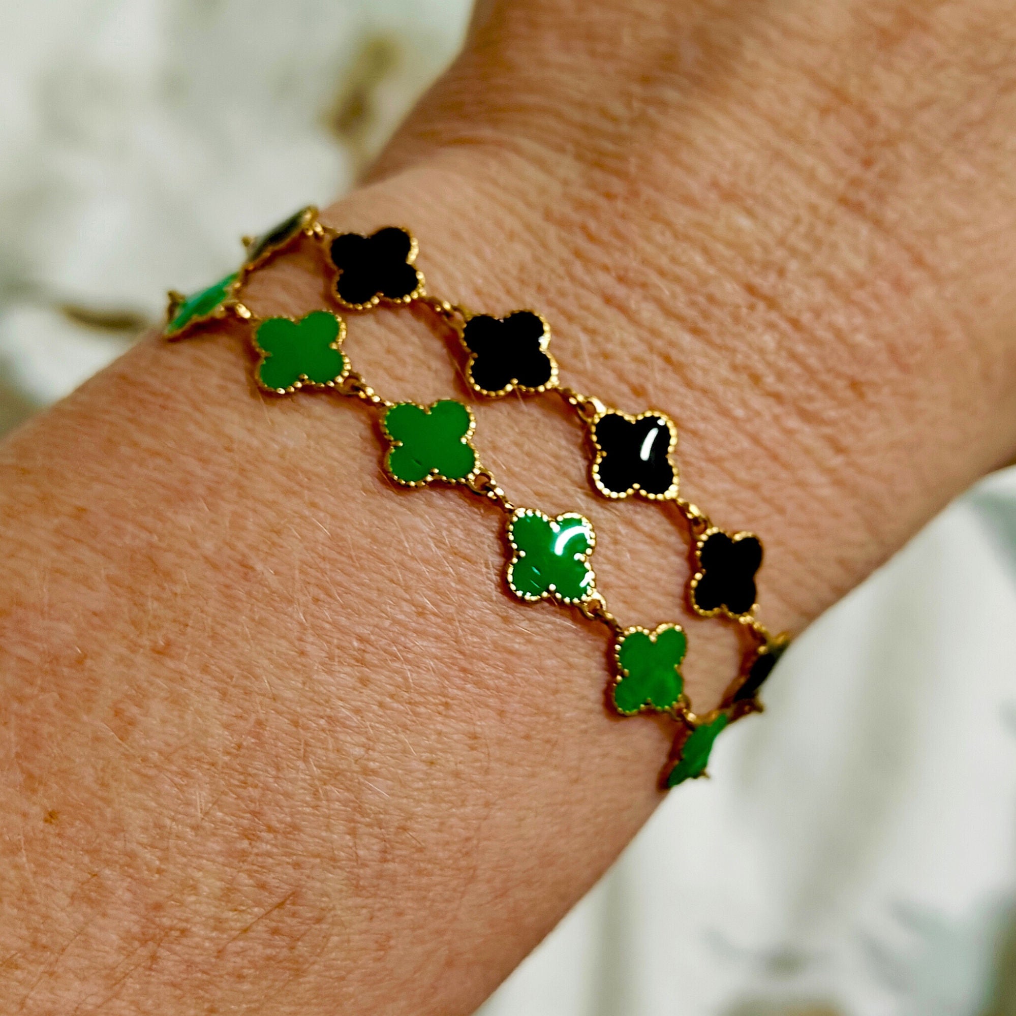 Trifolium Olive - bracelet