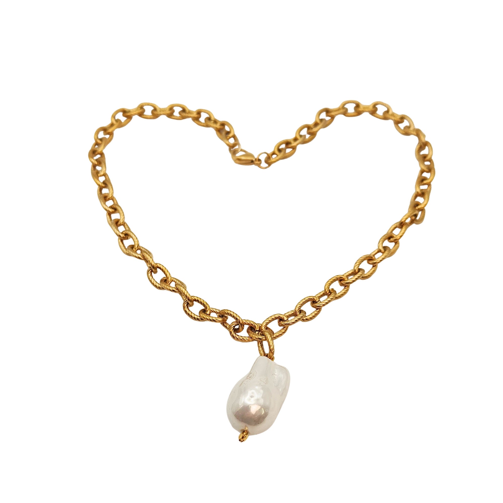 Big pearl GULD - halsband