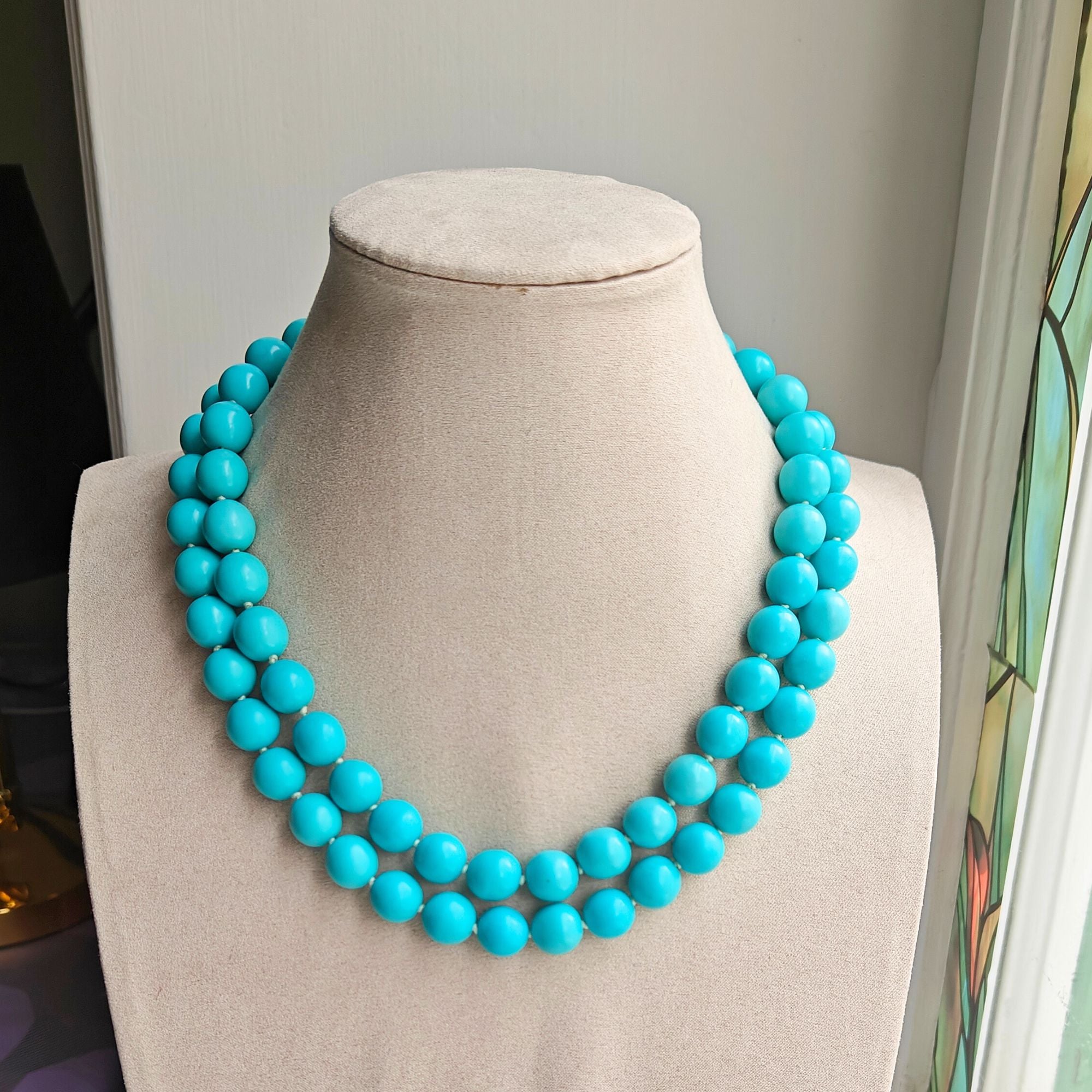 Luna Turquoise kort - halsband