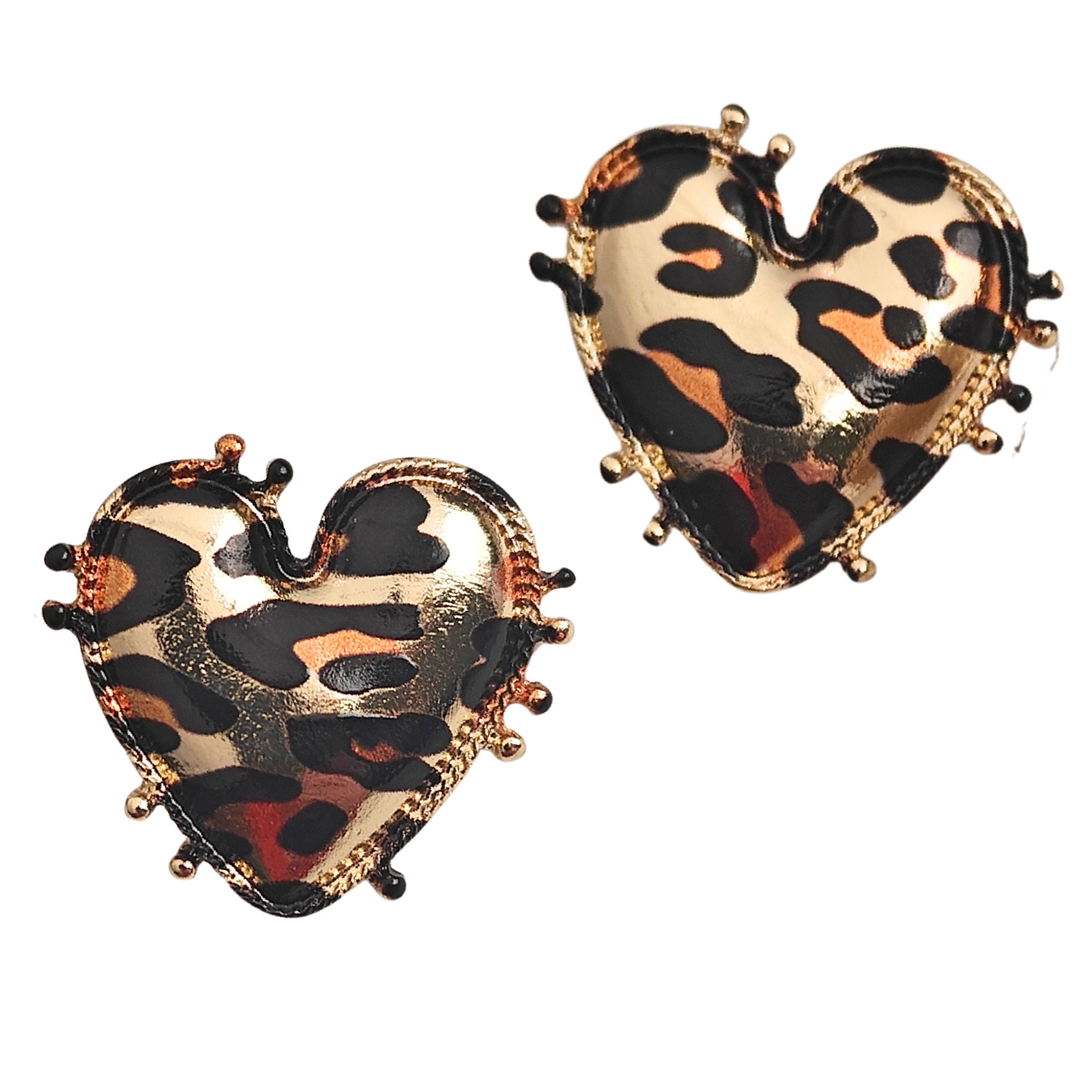 Animal heart GOLD - earrings