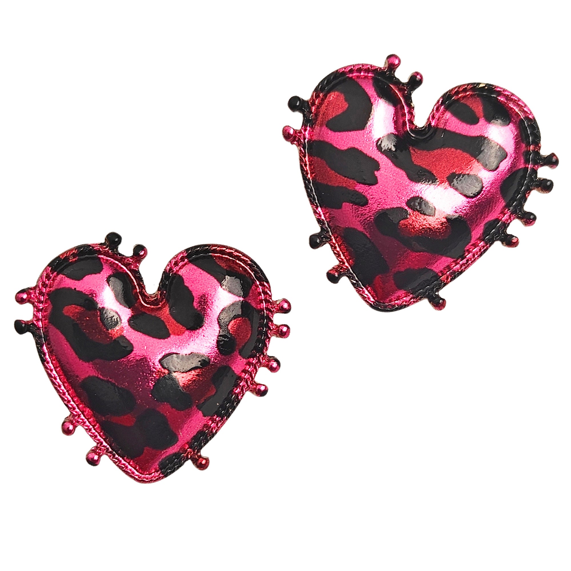 Animal heart PINK - earrings