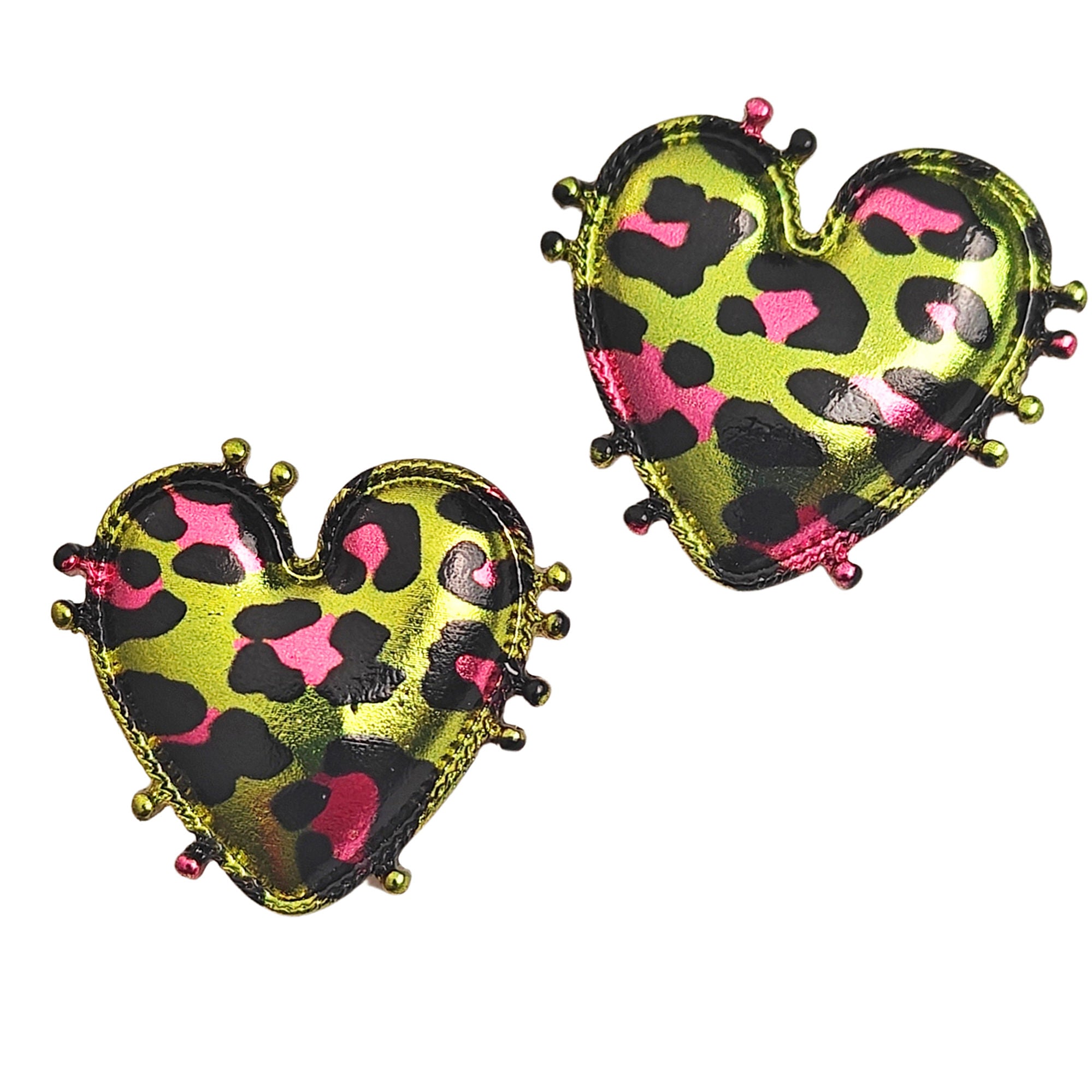 Animal heart GREEN - earrings