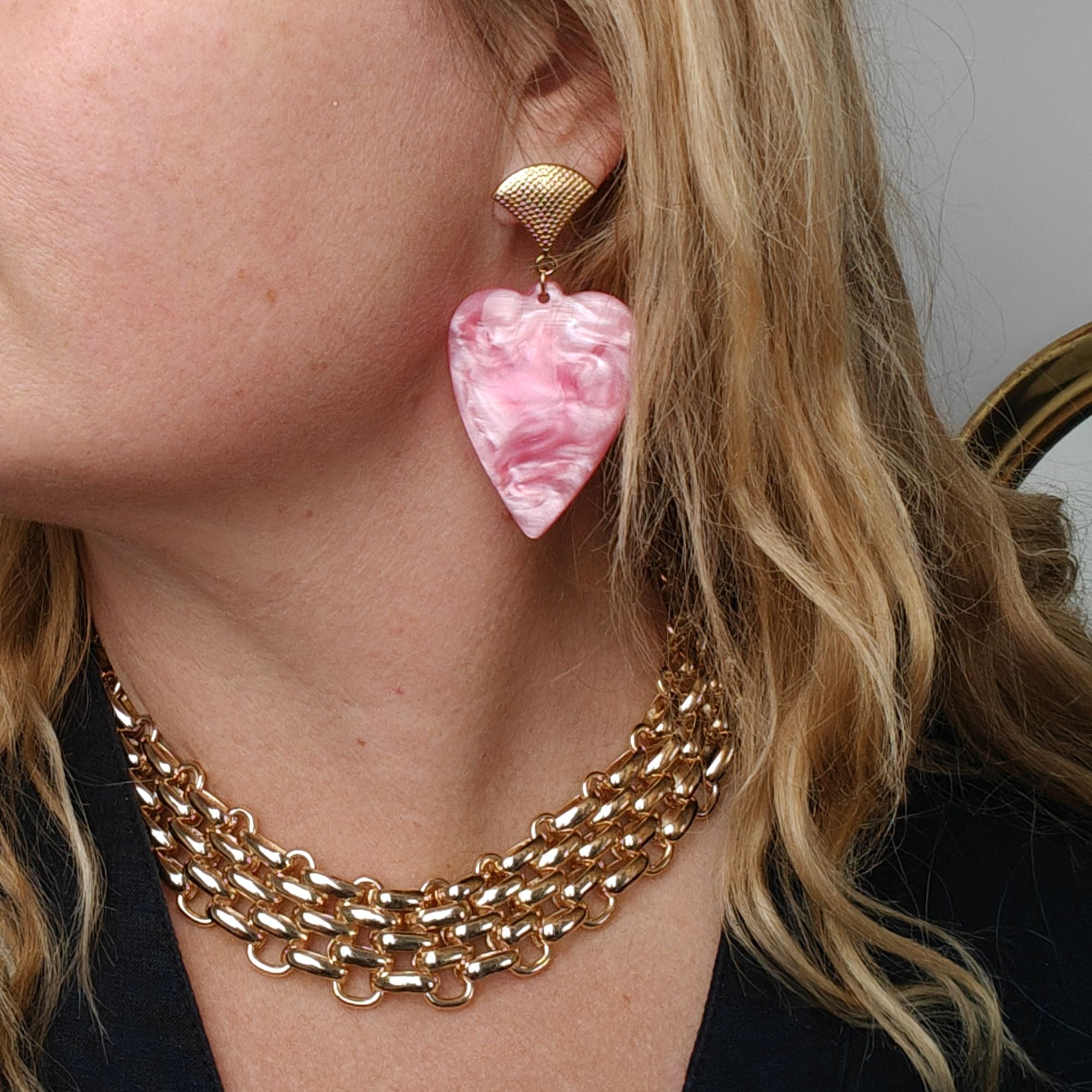 Marble PINK - earrings