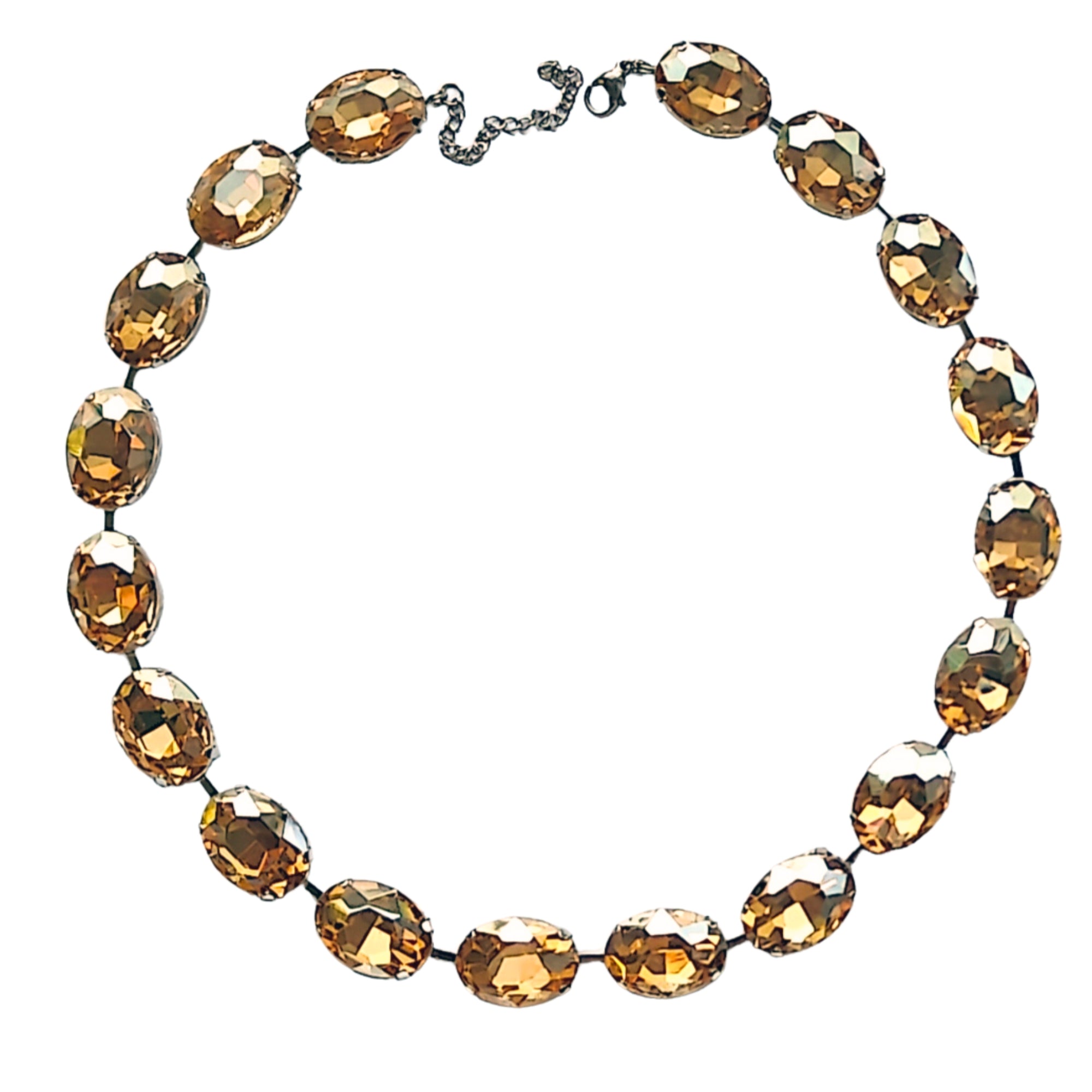 Anna W oval champagne - necklace