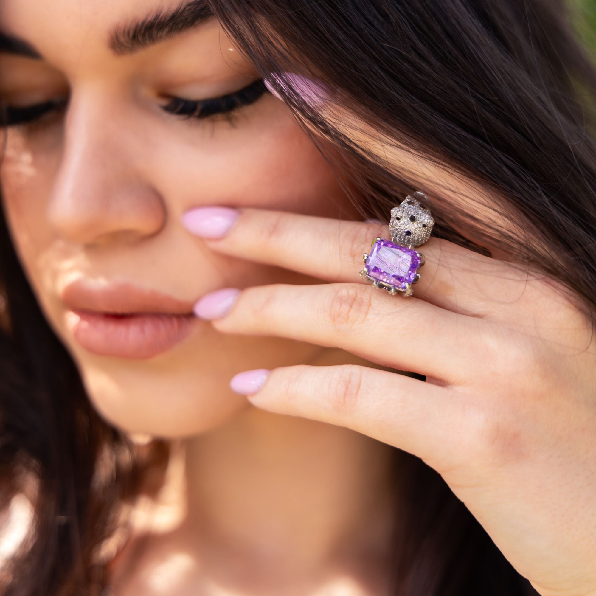 Leopard PURPLE - ring