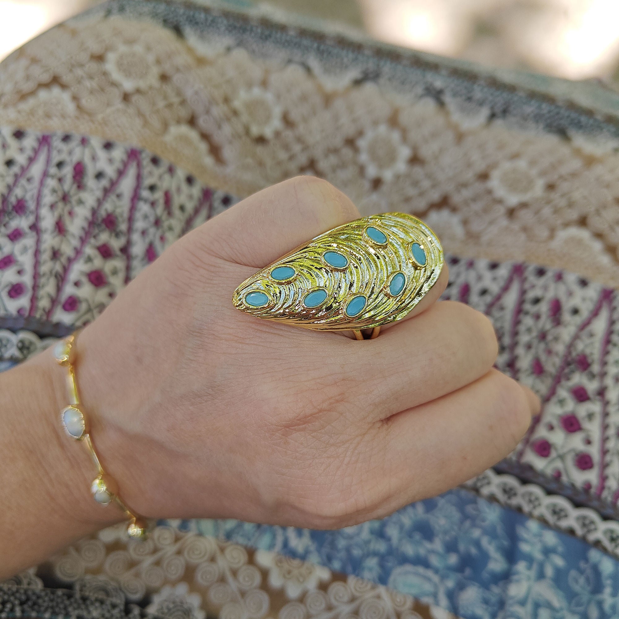 Oyster BLUE - ring